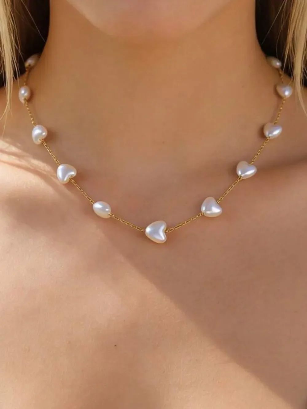Pearl Heart Necklace S1465
